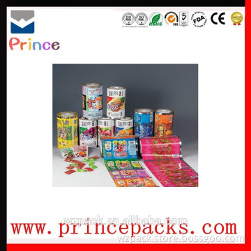 Plastic food packaging film printing film roll for cake/bresd/biscuit/candy/coffee/sugar